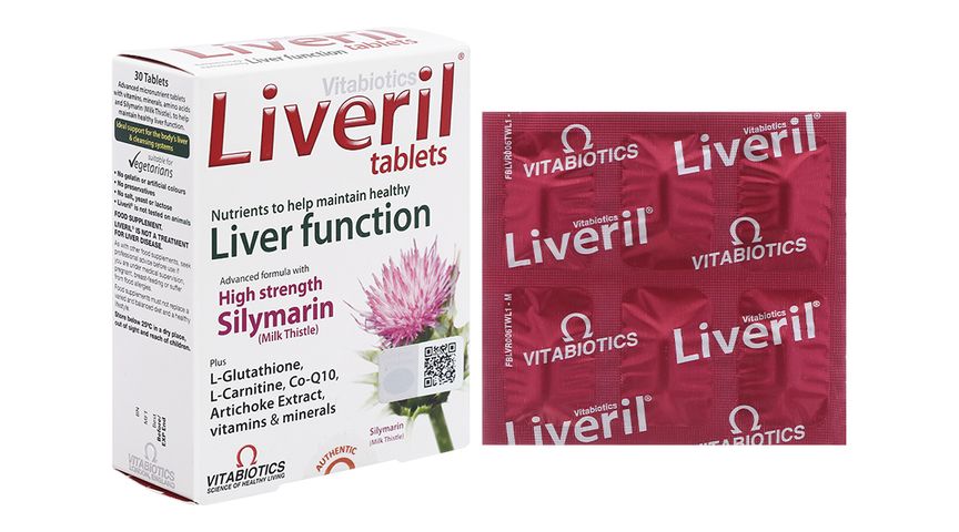 [Nhập Khẩu] Thực Phẩm Bảo Vệ Sức Khỏe LIVERIL TABLETS Hỗ Trợ Giải Độc Gan Hộp 30 Viên Vitabiotics