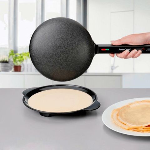 Máy làm bánh Crepe SILVERCREST SCMT 600A1 - Bánh cuốn chống dính cao cấp, thiết kế thông minh, an toàn, tiện lợi cho bếp hiện đại