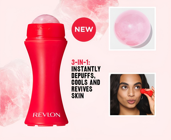 Thanh Lăn Phục Hồi Da Revlon Skin Reviving Rose Quartz Roller - Thiết Bị Chăm Sóc Da Mặt, Làm Dịu Và Tái Tạo Da, Dành Cho Da Nhạy Cảm