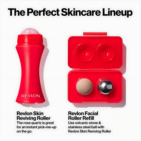 Thanh Lăn Phục Hồi Da Revlon Skin Reviving Rose Quartz Roller - Thiết Bị Chăm Sóc Da Mặt, Làm Dịu Và Tái Tạo Da, Dành Cho Da Nhạy Cảm