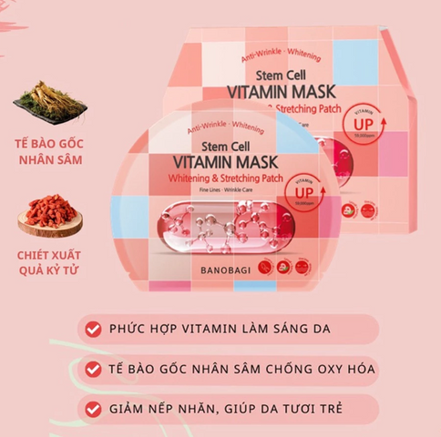 Combo 10 miếng Mặt Nạ Banobagi whitening & stretching patch