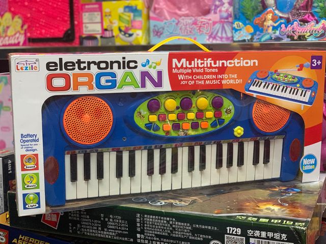 Đồ Chơi Organ Điện Tử và Micro Chạy Bằng Pin LEZILE 3702 - Phát Triển Âm Nhạc Cho Trẻ Em Từ 3 Tuổi, Có Đèn LED Nhiều Màu Sắc