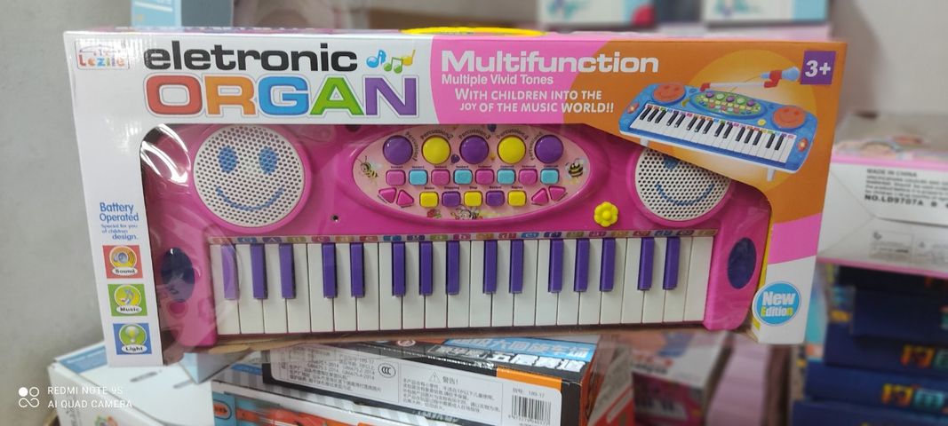 Đồ Chơi Organ Điện Tử và Micro Chạy Bằng Pin LEZILE 3702 - Phát Triển Âm Nhạc Cho Trẻ Em Từ 3 Tuổi, Có Đèn LED Nhiều Màu Sắc
