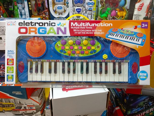 Đồ Chơi Organ Điện Tử và Micro Chạy Bằng Pin LEZILE 3702 - Phát Triển Âm Nhạc Cho Trẻ Em Từ 3 Tuổi, Có Đèn LED Nhiều Màu Sắc