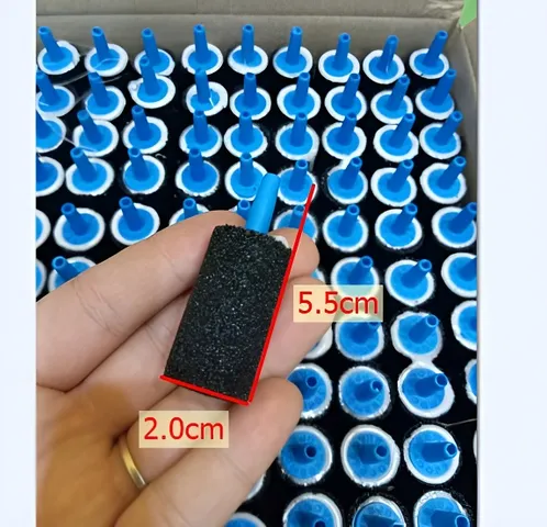 Cục Sủi Oxy Hình Trụ Đen Siêu Mịn Cho Bể Cá Cảnh - Đá Sủi Cung Cấp Oxy An Toàn, Bền Đẹp Cho Cá Khỏe Mạnh