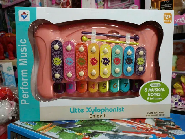Đàn Mộc Cầm Xylophone Mini 8 Bản Nhạc Cho Bé - Đồ Chơi Âm Thanh Giáo Dục, Kích Thích Sáng Tạo và Phát Triển Nghe Nhạc
