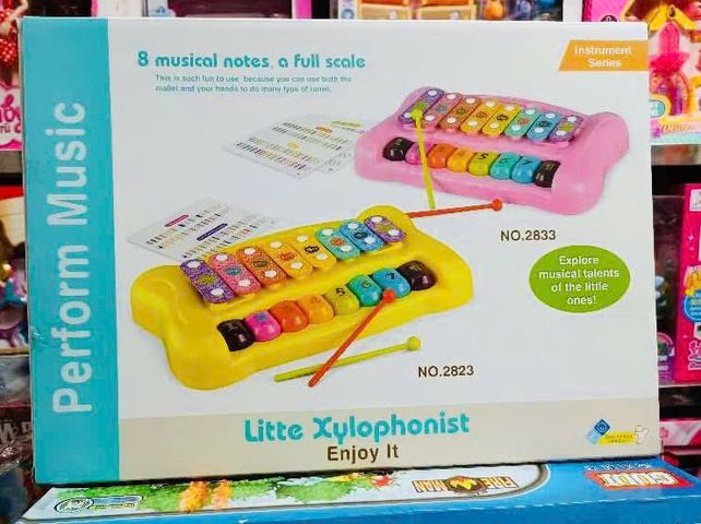 Đàn Mộc Cầm Xylophone Mini 8 Bản Nhạc Cho Bé - Đồ Chơi Âm Thanh Giáo Dục, Kích Thích Sáng Tạo và Phát Triển Nghe Nhạc