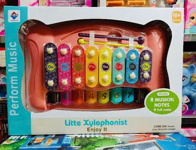 Đàn Mộc Cầm Xylophone Mini 8 Bản Nhạc Cho Bé - Đồ Chơi Âm Thanh Giáo Dục, Kích Thích Sáng Tạo và Phát Triển Nghe Nhạc