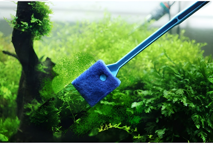 Cây Cọ Rửa Vệ Sinh Hồ Cá Thủy Sinh - Cán Nhựa Ngắn Dài, Dụng Cụ Làm Sạch Bể Cá, Phụ Kiện Vệ Sinh Bể Cá Cảnh