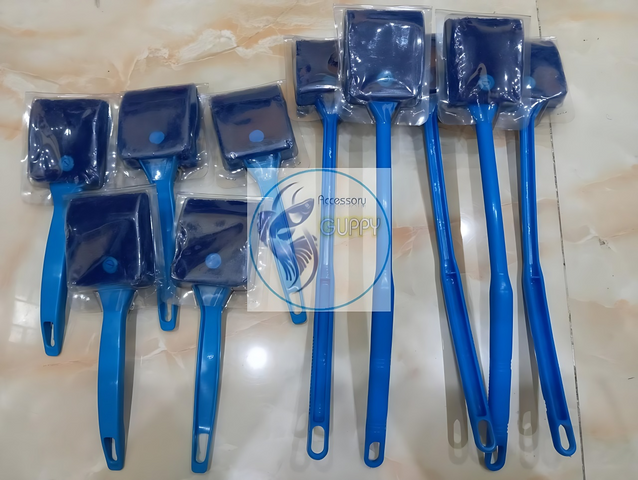 Cây Cọ Rửa Vệ Sinh Hồ Cá Thủy Sinh - Cán Nhựa Ngắn Dài, Dụng Cụ Làm Sạch Bể Cá, Phụ Kiện Vệ Sinh Bể Cá Cảnh