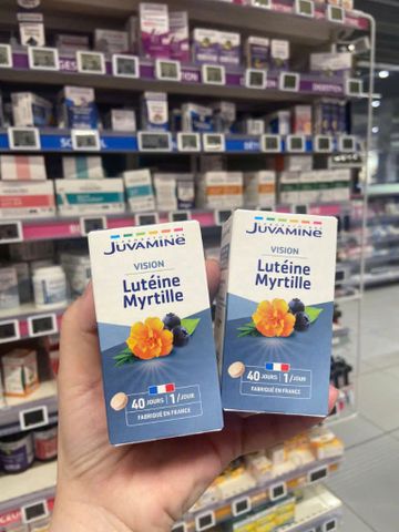 Viên uống bổ mắt JUVAMINE Lutéine Myrtille - Bảo vệ sức khỏe mắt, hỗ trợ thị lực, chống mỏi mắt từ quả việt quất, nhãn hiệu Pháp
