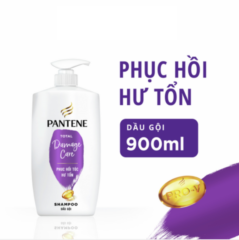 Dầu gội Pantene Damage Care Thái Lan 900ml tím