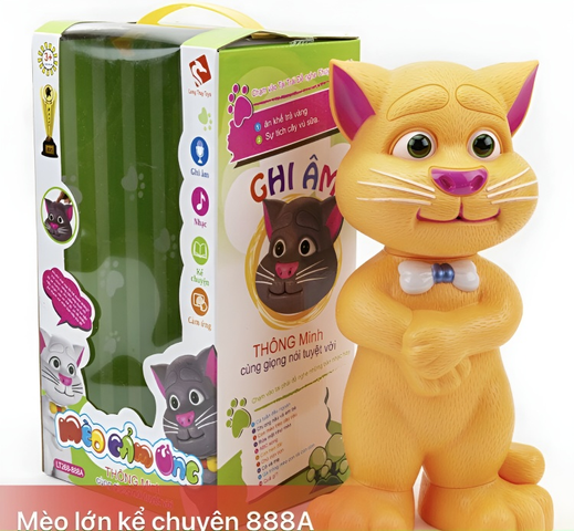 Đồ Chơi Mèo Cảm Ứng Phát Nhạc Kể Chuyện Ghi Âm LT268-888A - Đồ Chơi Giáo Dục Ngẫu Nhiên Cho Bé Tăng Cường Kỹ Năng Nghe Nói