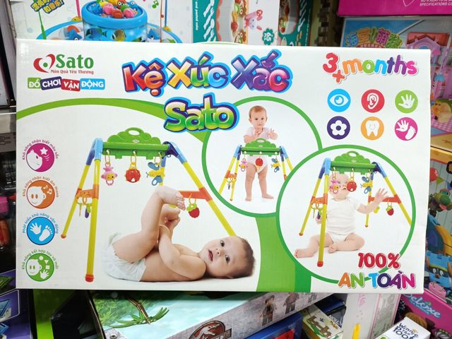 Kệ Xúc Xắc Sato 034 cho Bé Sơ Sinh & Trẻ Nhỏ - Đồ Chơi Âm Thanh Lành Tính, Phát Triển Kỹ Năng Vận Động & Khám Phá Thế Giới