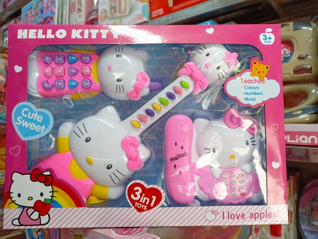Đồ Chơi Đàn Guitar Hello Kitty KT1203 - Đèn LED Nhiều Màu, Nhạc Vui Nhộn, Đồ Chơi Giáo Dục An Toàn cho Trẻ Em