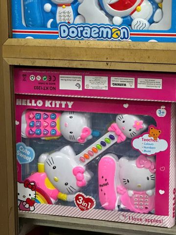 Đồ Chơi Đàn Guitar Hello Kitty KT1203 - Đèn LED Nhiều Màu, Nhạc Vui Nhộn, Đồ Chơi Giáo Dục An Toàn cho Trẻ Em