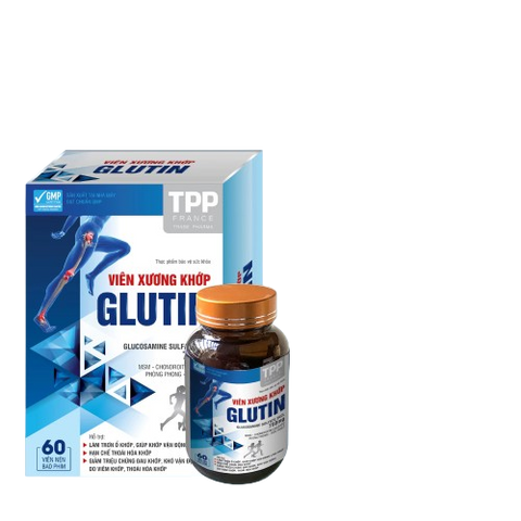 Viên Uống Glucosamine GLUTIN TPP - Hỗ Trợ Giảm Đau Khớp, Thoái Hóa Khớp, 60 Viên, Giúp Khớp Vận Động Linh Hoạt
