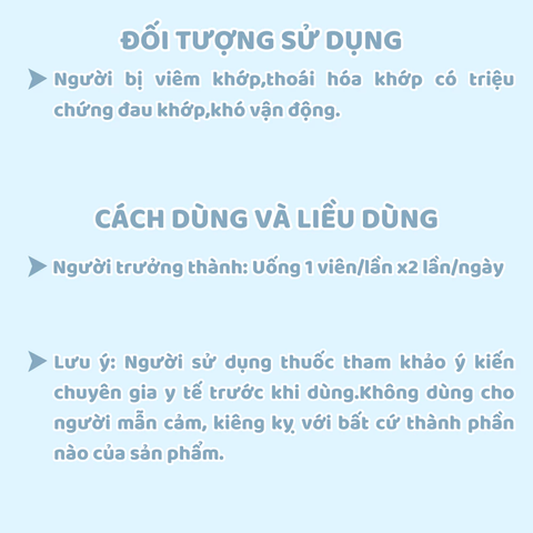 Viên Uống Glucosamine GLUTIN TPP - Hỗ Trợ Giảm Đau Khớp, Thoái Hóa Khớp, 60 Viên, Giúp Khớp Vận Động Linh Hoạt