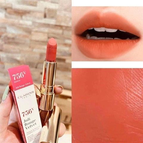 Son Clarins 756 Joli Rouge Velvet 756 Guava 