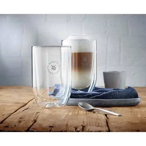 Bộ 2 cốc WMF Barista 280ml Latte Macchiato 2 lớp chịu nhiệt - Cốc pha chế đồ uống nóng lạnh, thiết kế sang trọng