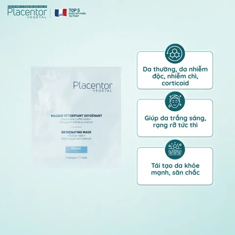 Mặt Nạ Thải Độc Tố Tái Tạo Da Placentor Vegetal - Mặt Nạ Dưỡng Da Sáng Mịn và Thanh Lọc Cho Mọi Loại Da