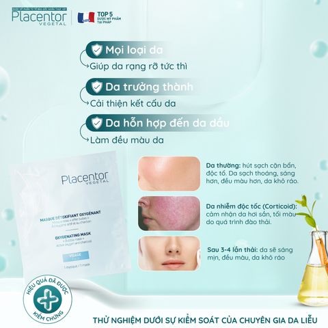 Mặt Nạ Thải Độc Tố Tái Tạo Da Placentor Vegetal - Mặt Nạ Dưỡng Da Sáng Mịn và Thanh Lọc Cho Mọi Loại Da