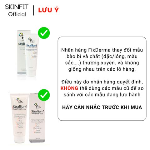 Kem Dưỡng Mờ Rạn Da Fixderma Strallium 75g - Tinh Chất Thiên Nhiên Giảm Vết Rạn An Toàn Cho Mẹ Bầu và Sau Sinh