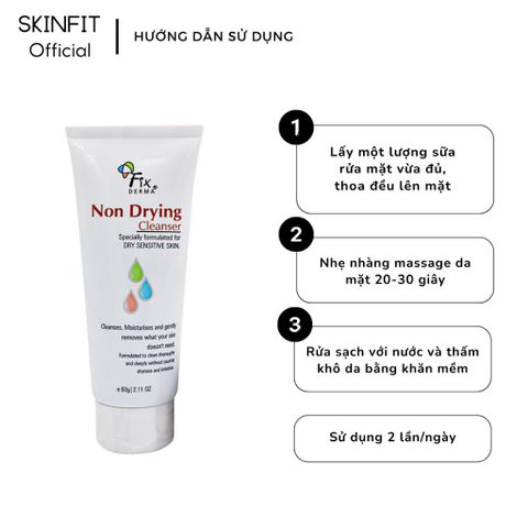 Sữa Rửa Mặt Fixderma Non Drying Cleanser - Dành Cho Da Dầu Mụn, Làm Sạch Sâu, Kiềm Dầu, Giảm Mụn, 60g