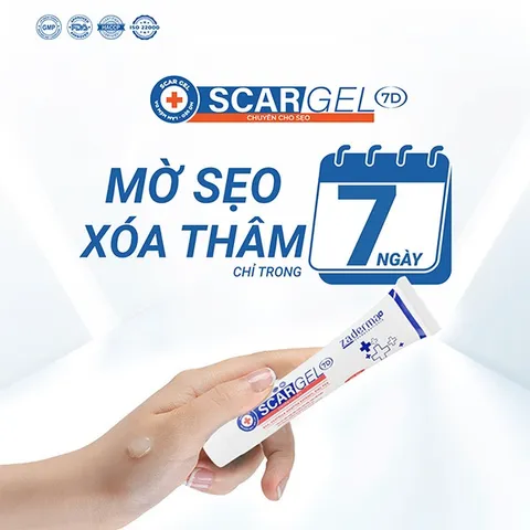 ZADERMA SCAR GEL 7D (7g) - Gel Mờ Sẹo Hiệu Quả, Cải Thiện Sẹo Sau Mụn Chỉ Sau 7 Ngày, Giúp Da Mịn Màng Tự Nhiên