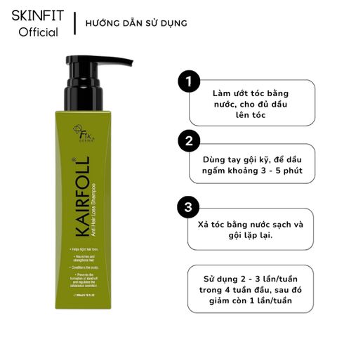 Dầu Gội Fixderma Kairfoll 200ml - Hỗ Trợ Giảm Rụng Tóc, Làm Sạch Gàu, Chống Sơ Tóc - Sản Phẩm Chăm Sóc Tóc USA