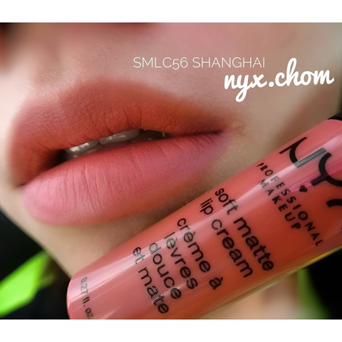 Son kem lì NYX Professional Makeup Soft Matte Lip Cream 8 mL màu Shanghai - Độ bám màu lâu và lớp finish mềm mịn, hoàn hảo cho trang điểm hàng ngày.