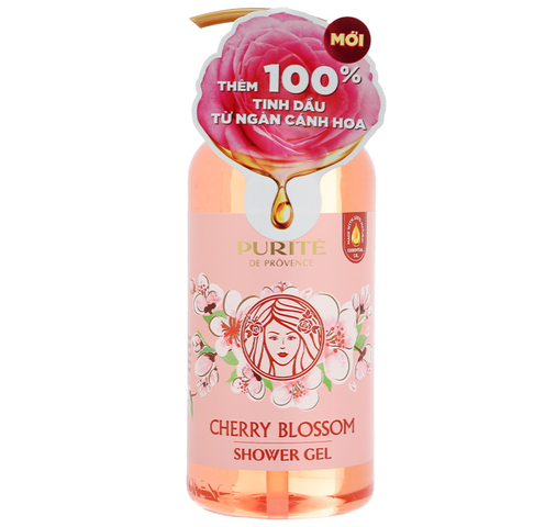 Sữa Tắm Purité Hương Hoa Anh Đào 850ml - Dưỡng Mịn Da, Cấp Ẩm, Hương Thơm Thư Giãn, Phù Hợp Cho Mọi Loại Da
