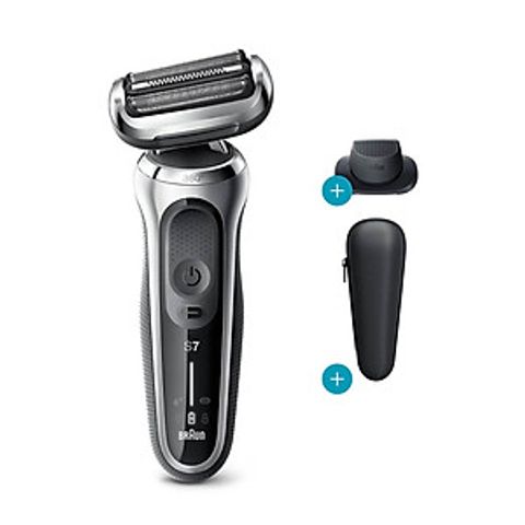 Máy Cạo Râu Điện Braun Series 7 7025S - Cạo Mạnh Mẽ Được Cải Tiến, Khả Năng Chống Thấm Nước, Phụ Kiện Tỉa Râu, Thời Gian Sạc Nhanh 5 Phút