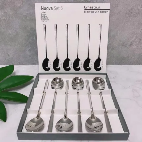 Bộ thìa 6 chiếc WMF Espresso Nuova - Dụng cụ nhà bếp cao cấp bằng thép không gỉ, thiết kế hiện đại, sang trọng và dễ dàng vệ sinh