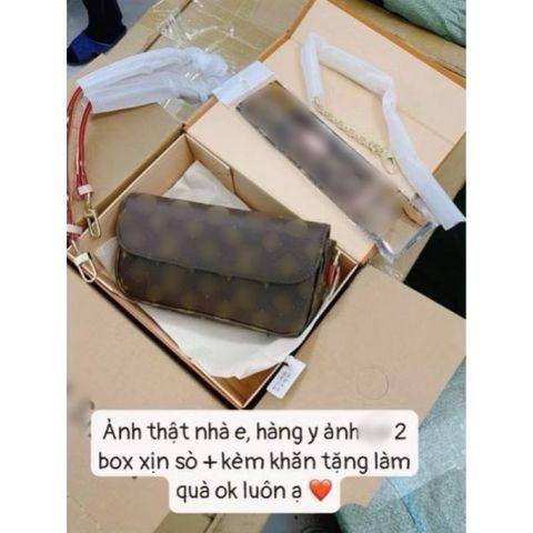 Túi dáng ví Wallet size 22 bản 2 box kẹp nách + đeo chéo hàng QC cao cấp