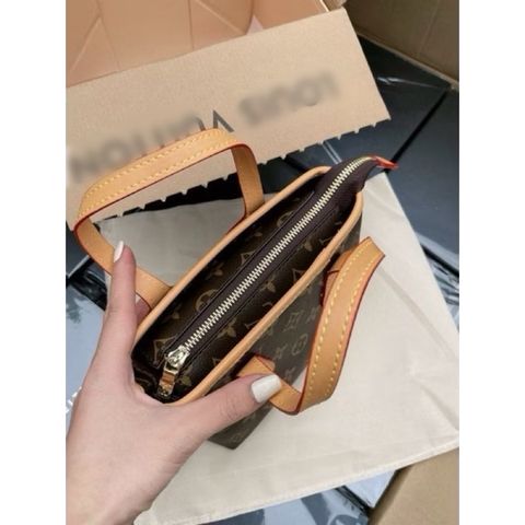 Túi xách Iv Neverfull size 18 bản 2 lớp box kèm khăn và dây đeo chéo hàng QC cao cấp