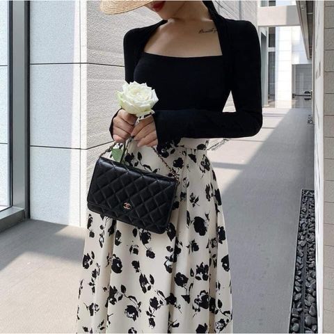 Túi C.nel Katun trần trám da sần size 19 fullbox hàng QC cao cấp