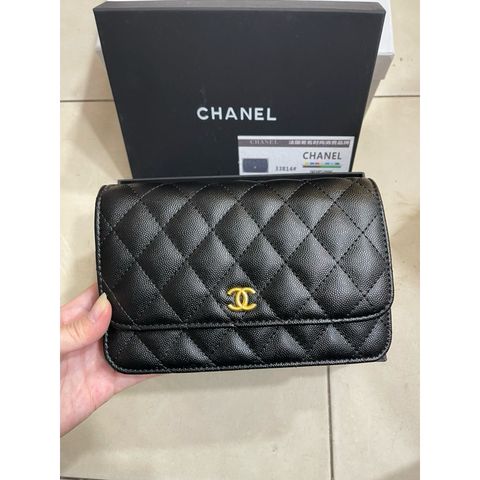 Túi C.nel Katun trần trám da sần size 19 fullbox hàng QC cao cấp