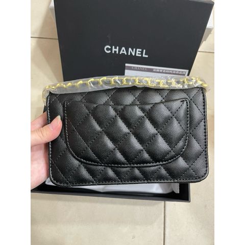 Túi C.nel Katun trần trám da sần size 19 fullbox hàng QC cao cấp