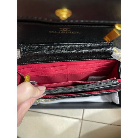 Túi C.nel Katun trần trám da sần size 19 fullbox hàng QC cao cấp