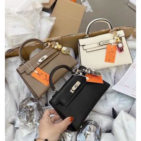 Túi KL chữ H dáng lùn tag bạc size 19-22 hàng QC cao cấp