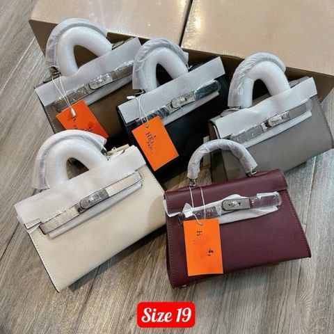 Túi KL chữ H dáng lùn tag bạc size 19-22 hàng QC cao cấp