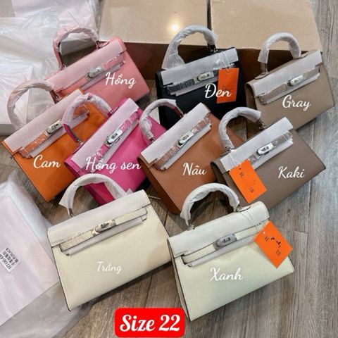 Túi KL chữ H dáng lùn tag bạc size 19-22 hàng QC cao cấp