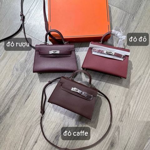 Túi KL chữ H dáng lùn tag bạc size 19-22 hàng QC cao cấp
