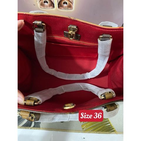 Túi ONTHEGO size 25-36-41cm hoa nâu hàng QC cao cấp