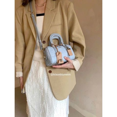 Túi Chi-o demin có quai cầm size 19 kèm dây đeo chéo hàng QC cao cấp