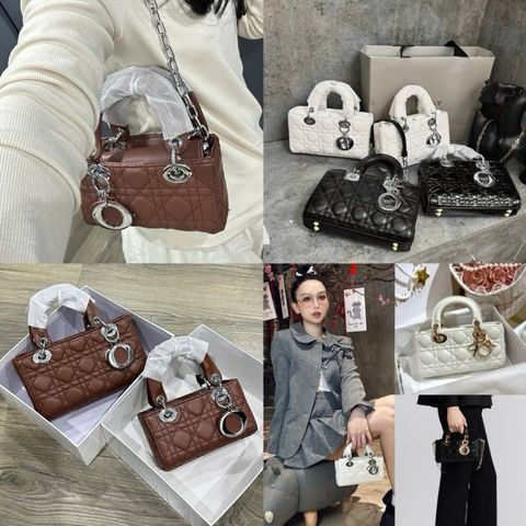 Túi Xách Nữ D-Joy Dáng Dài Tag Bạc Size 18-22cm Túi Quảng Châu CC