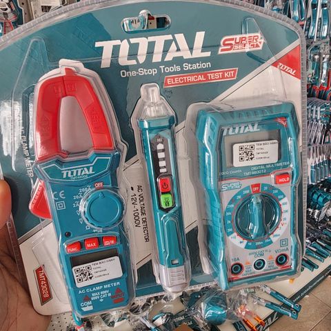 Bộ 3 Dụng Cụ Kiểm Tra Điện Total TMT43028 - Bút Thử Điện, Thiết Bị Dò Dây, Test Dòng AC/DC Dễ Dùng Cho Thợ Điện và Gia Đình