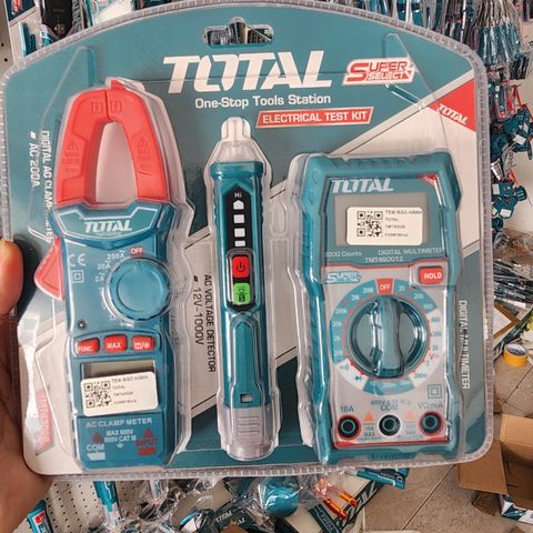 Bộ 3 Dụng Cụ Kiểm Tra Điện Total TMT43028 - Bút Thử Điện, Thiết Bị Dò Dây, Test Dòng AC/DC Dễ Dùng Cho Thợ Điện và Gia Đình