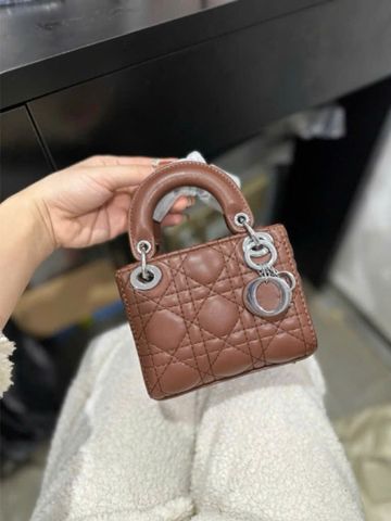 Túi chữ Đ mini size 14cm da trơn mềm fullbox hàng QC cao cấp